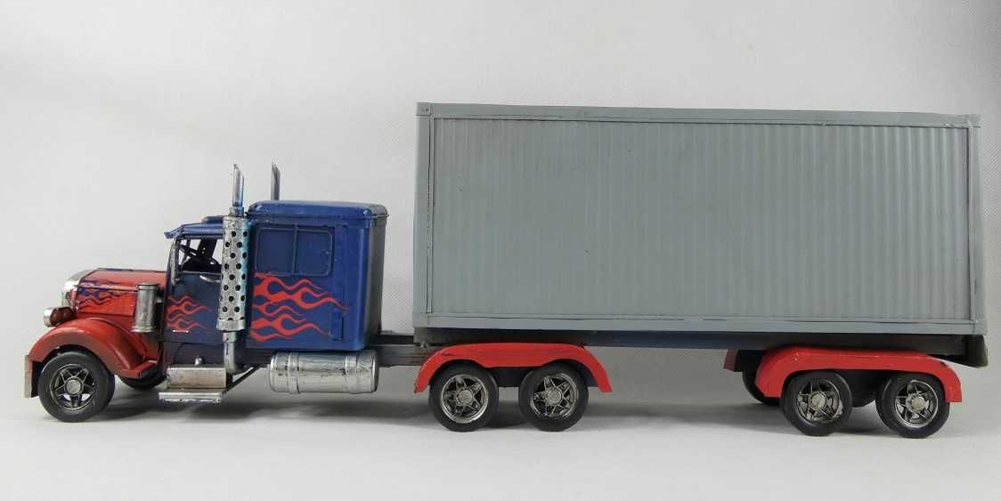 Metalowa CIĘŻARÓWKA TIR pojazd Kenworth USA 48 cm