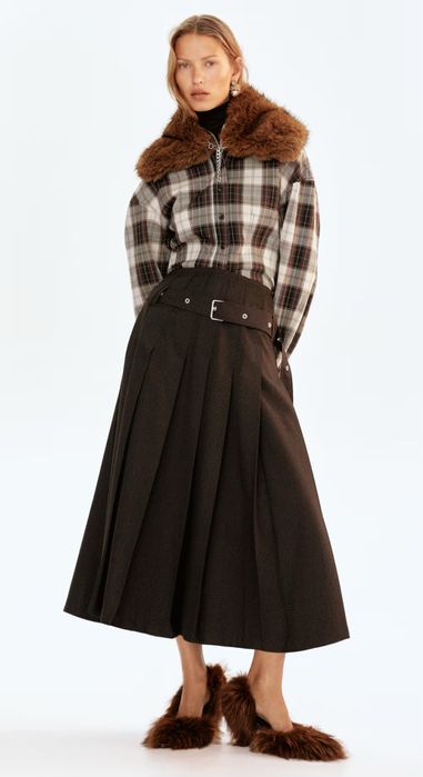 Сорочка у клітинку h&m сорочка по талії xs,s,m