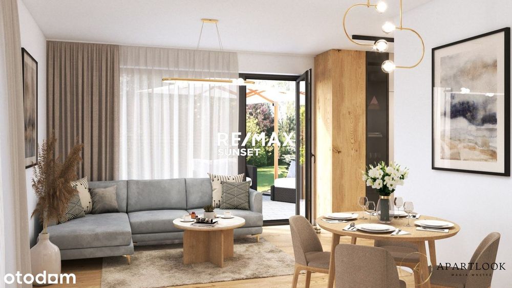 Ostatni apartament 52 m² z własnym ogrodem i miejscem postojowym