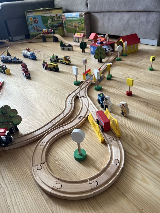 Drewniana kolejka Doris -3 zestawy + pojazdy