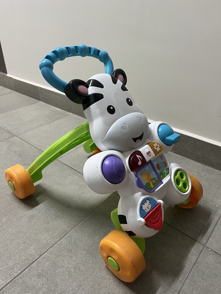 Дитячі штовханці ходунки каталка Зебра Fisher-price