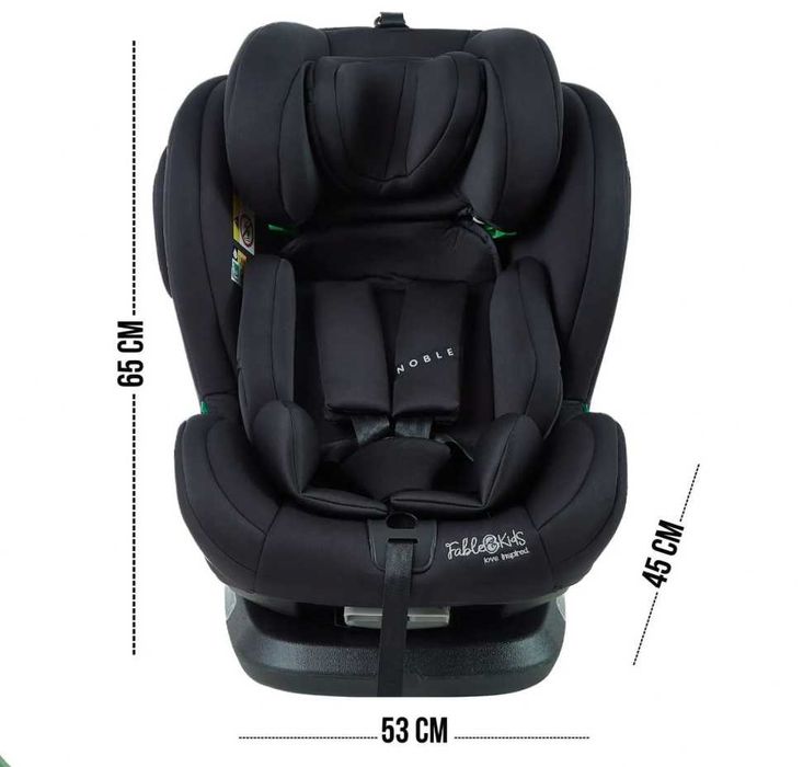 FableKids NOBLE fotelik samochodowy ISOFIX obrotowy 360° i-Size 40-150