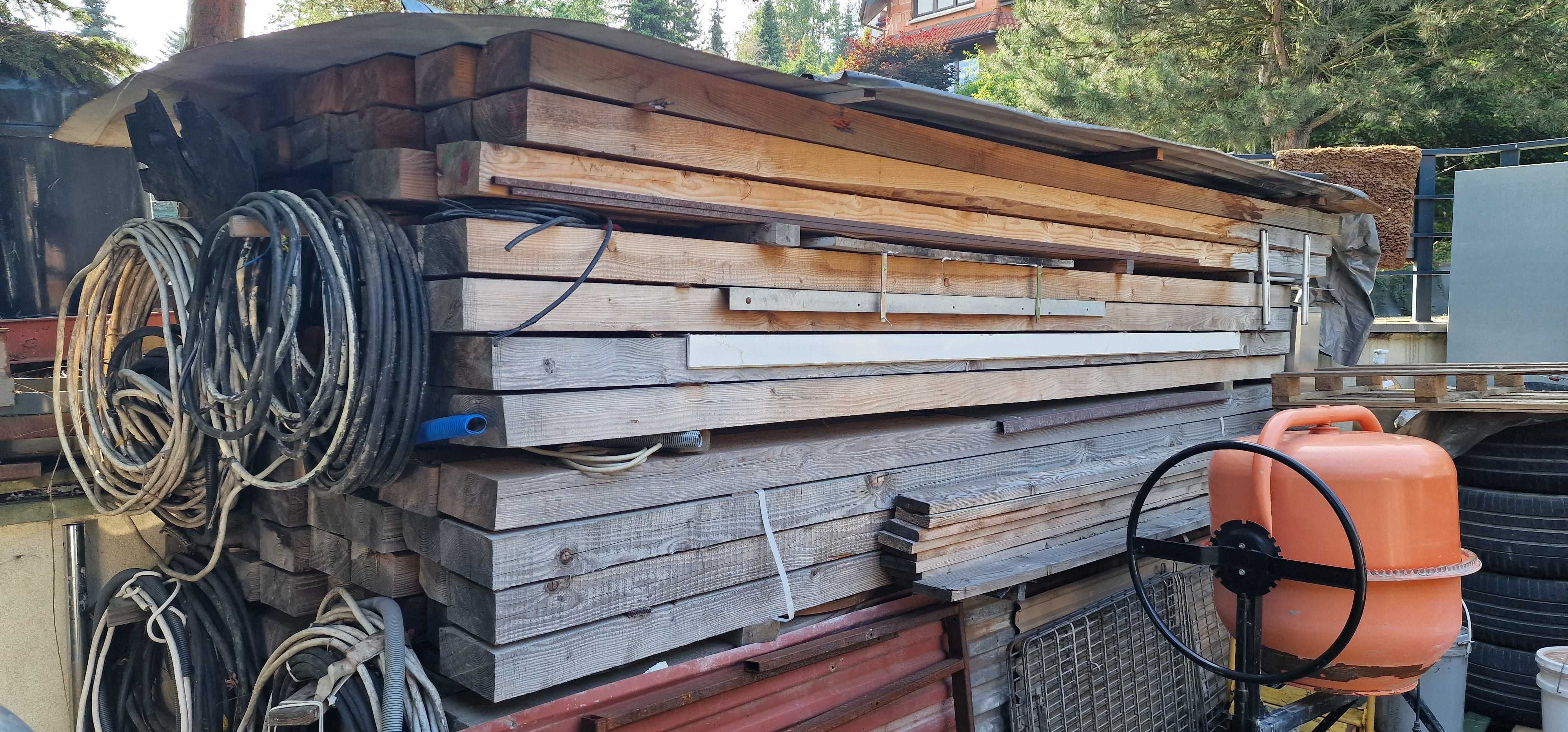 Więźba Modrzewiowa SUCHA ,Kantówka drewno konstrukcyjne 20x10x500/400