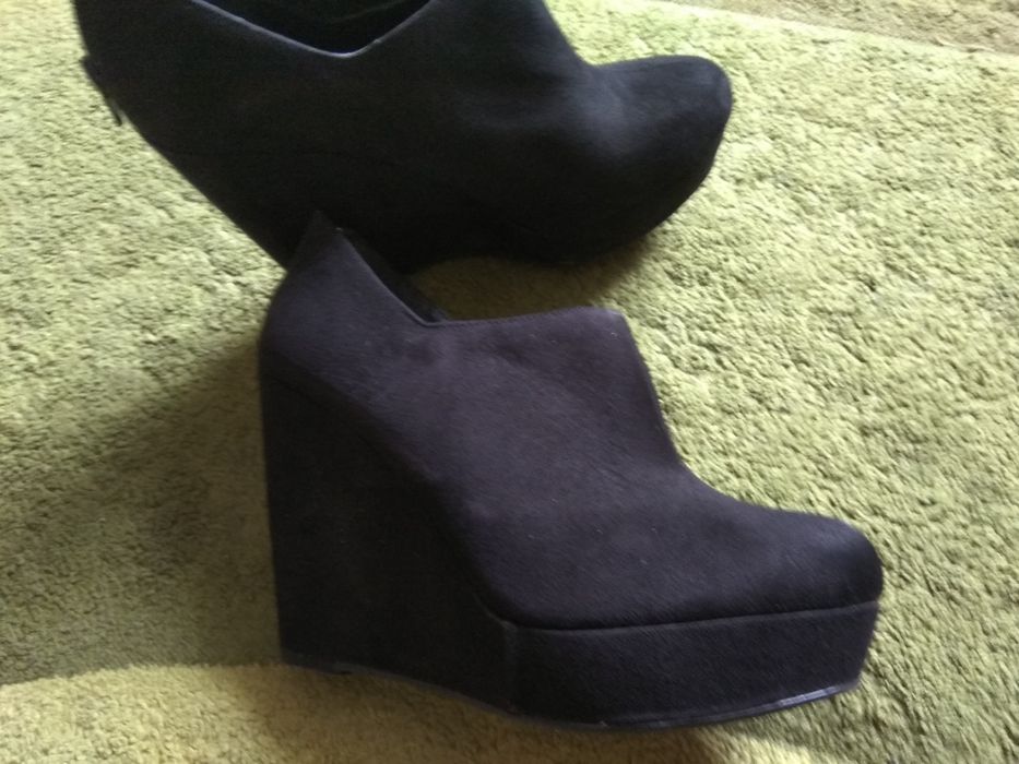 Черевички  на весну! Чорні , замша, р. 38