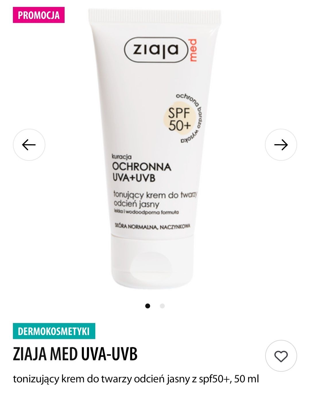 spf 50 ziaja nowy