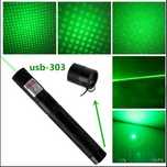 Лазерна указка Зелена Laser 303 аккумулятор USB 1000 mW