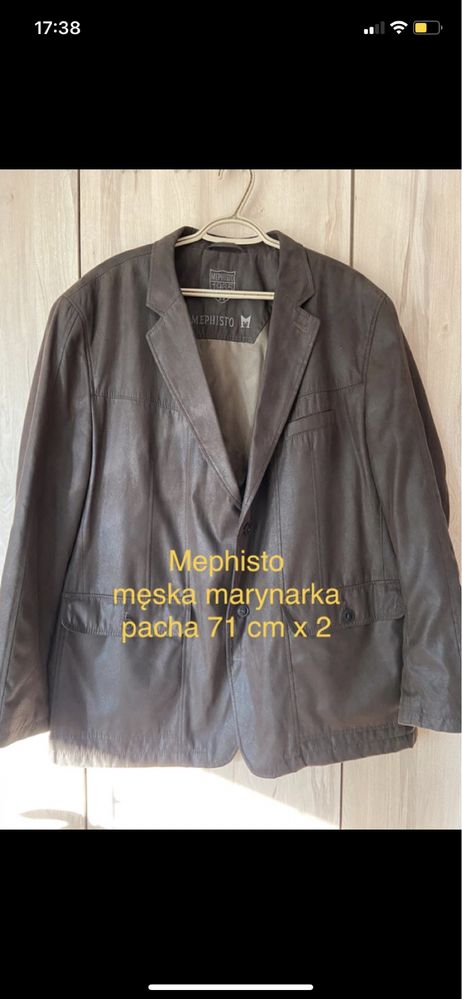 Mephisto brązowa męska marynarka rozm 30 XL pacha 71 cm