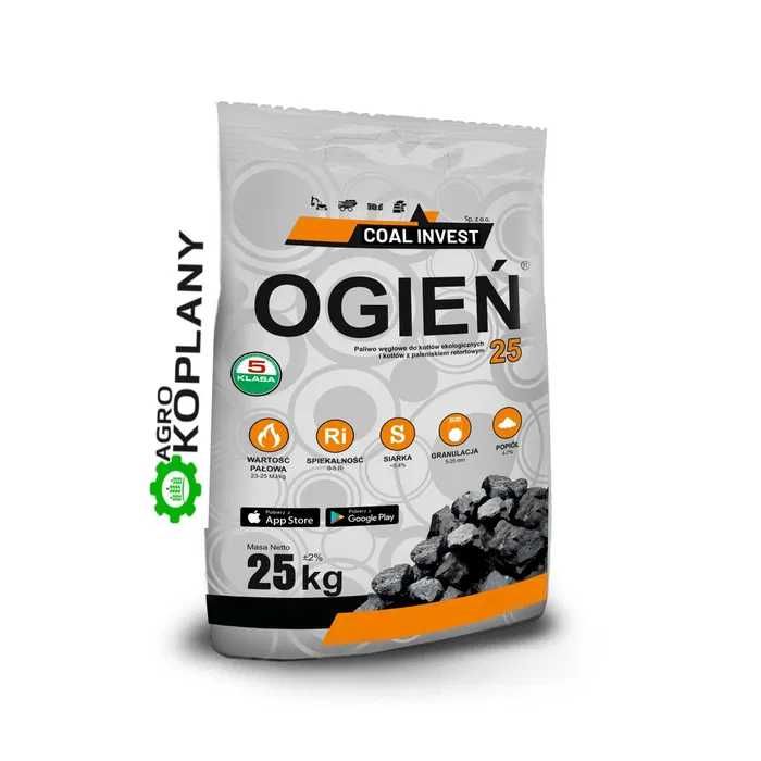 Węgiel groszek ogień ultra worek 25 kg (dawniej ekogroszek)