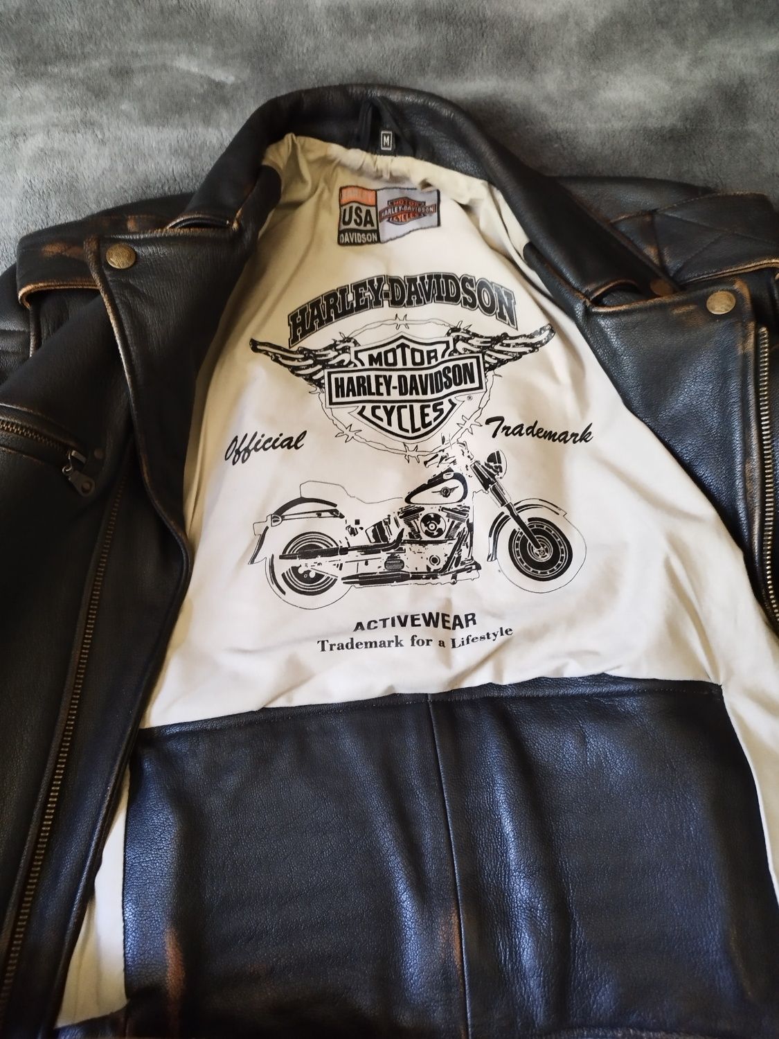 Orginalna skórzana kurtka Harley Davidson