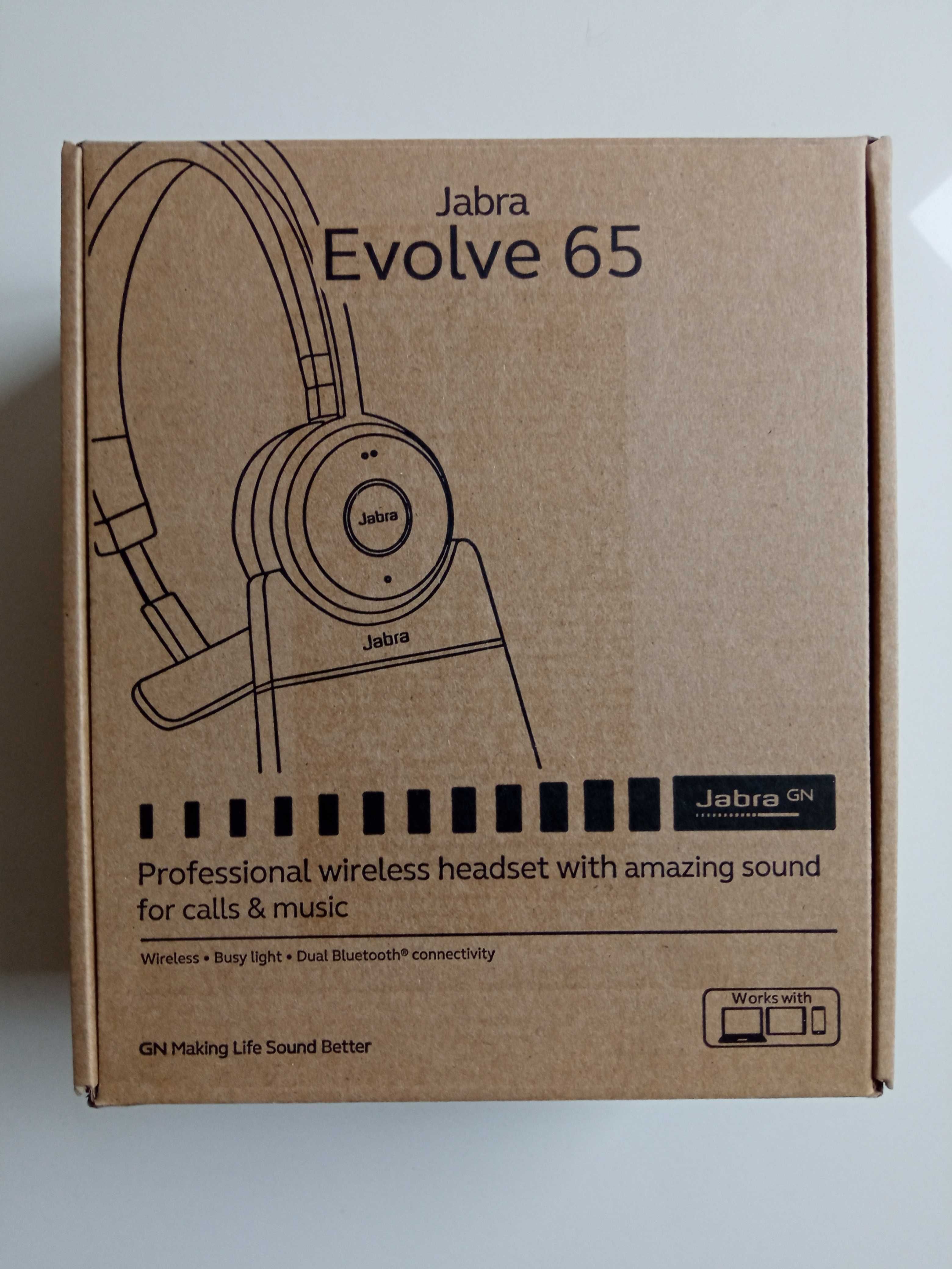 Zestaw słuchawkowy Jabra Evolve 65 Mono MS + stacja ładująca + adapter