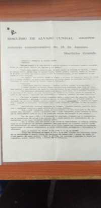 Documento Histório Alvaro Cunhal 18 de Janeiro de 1975