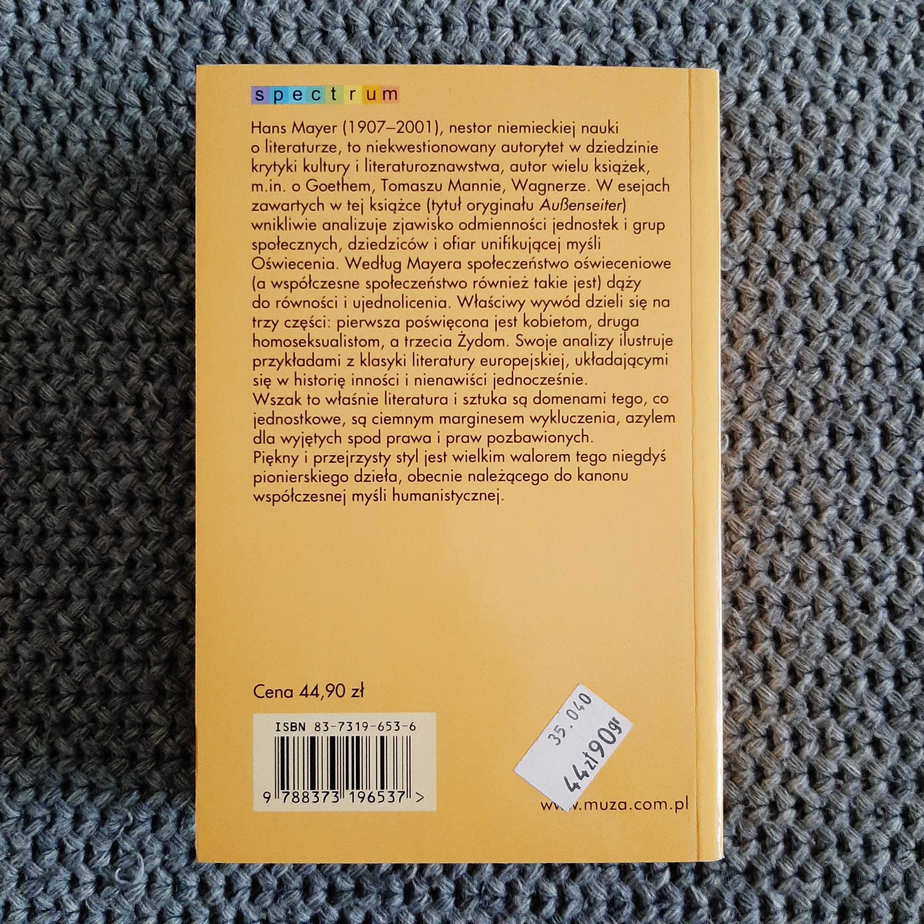 Odmieńcy - Hans Mayer