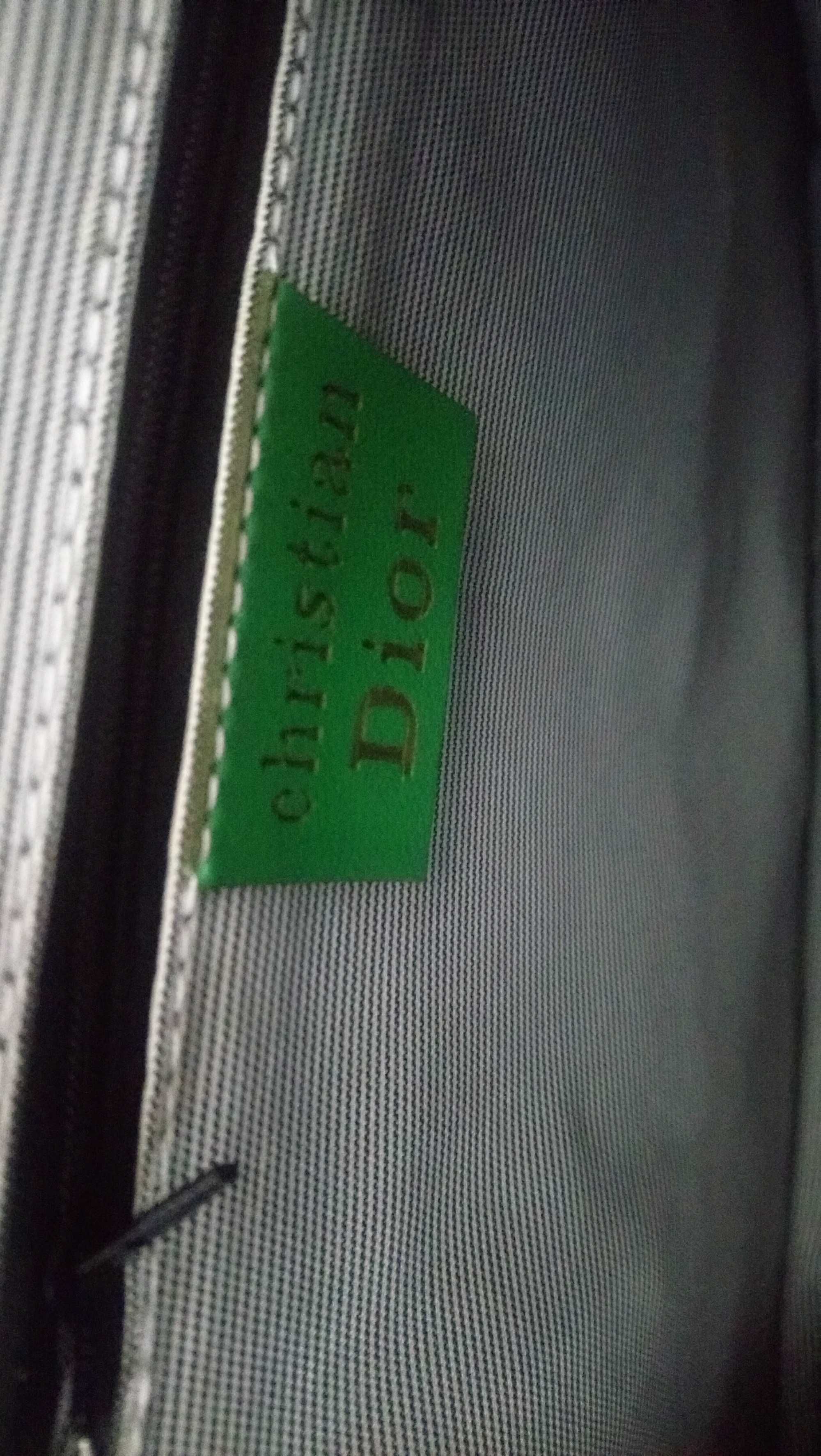 torebka  z napisem Christian Dior - biało-granatowa nowa