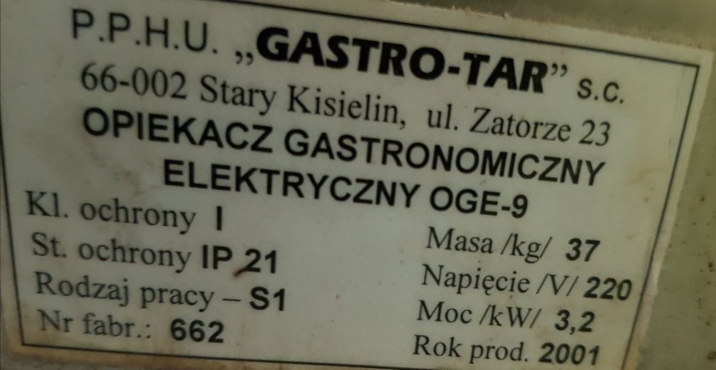 Opiekacz gastronomiczny OGE-9