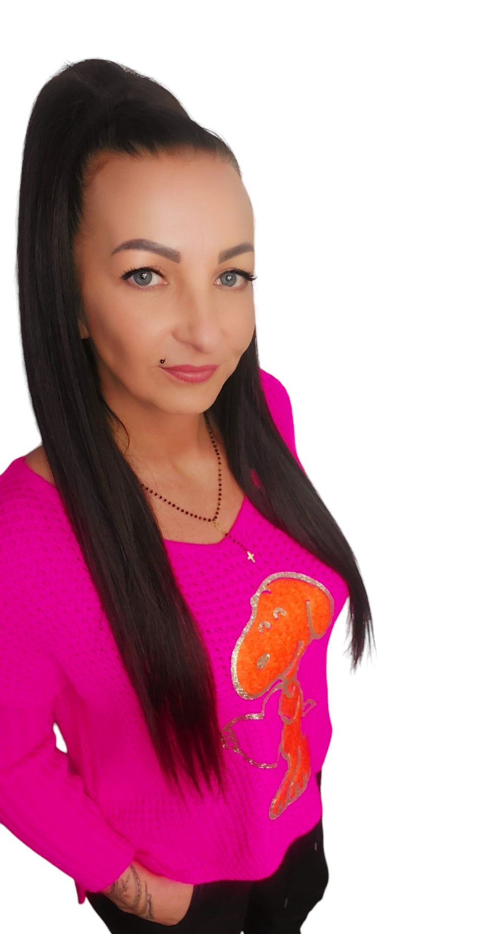 Sweter oversize damski Snoopy