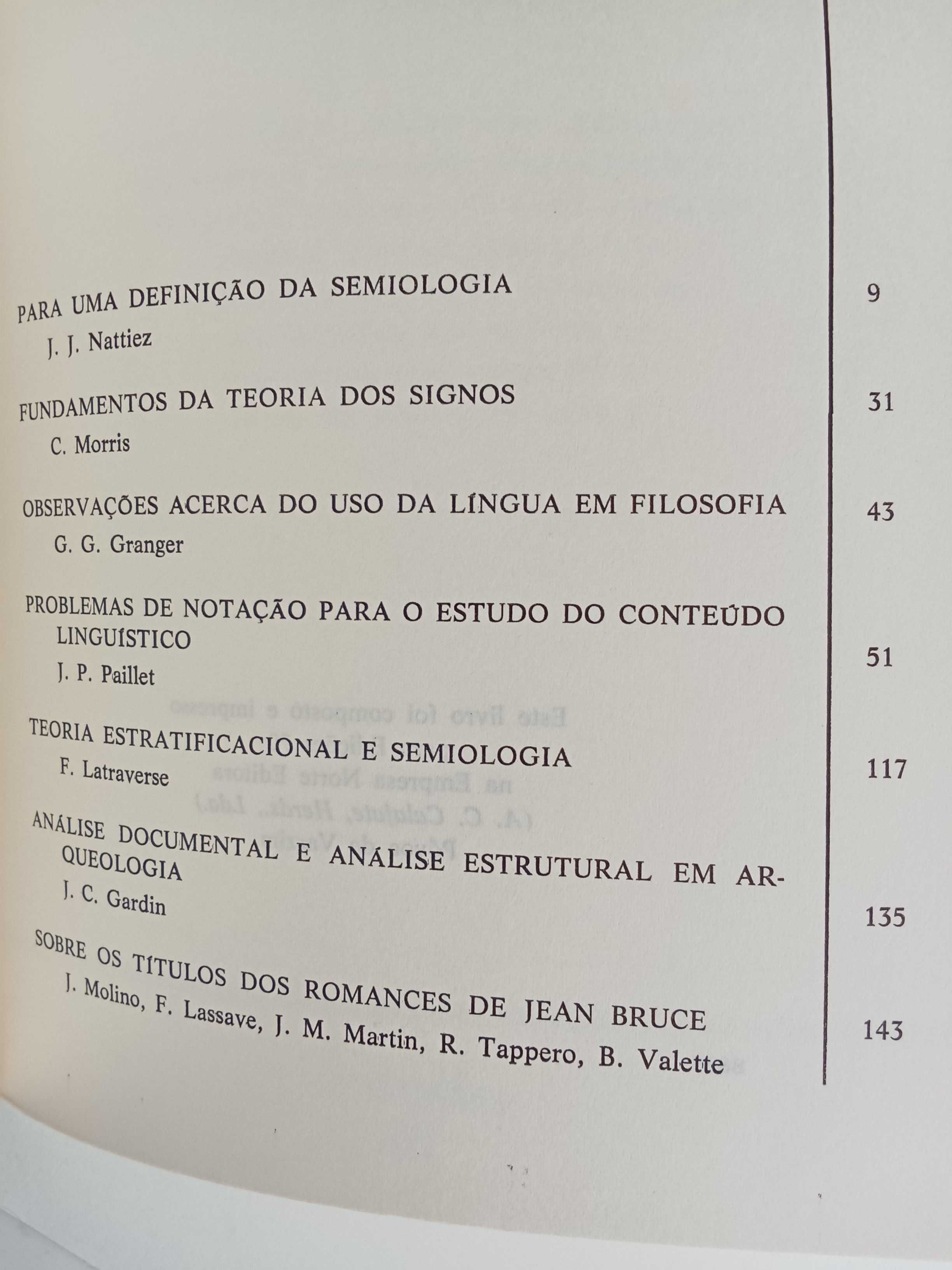 J. J. Nattiez - Problemas e métodos de Semiologia