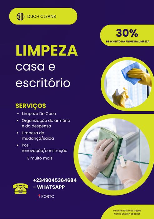Serviços De Limpeza De Casas No Porto
