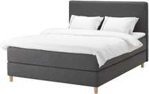 Łóżko kontynentalne IKEA DUNVIK 140×200 + materac HIDRASUND