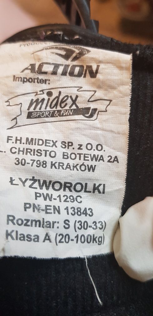Rolki Walker ACTION rozmiar 30-33 sprawdzone w nauce jazdy