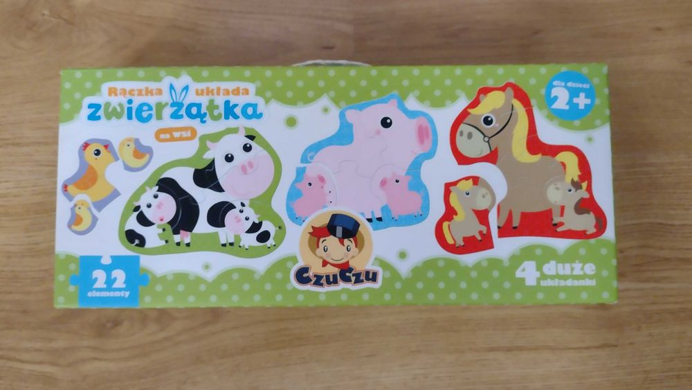 Czuczu Puzzle Rączka Układa Zwierzątka Na Wsi 22 elementy