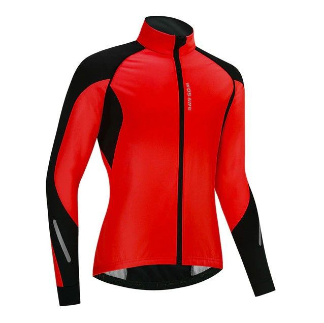 Kurtka rowerowa kolarska ocieplana rowerowa czerowna L/XL