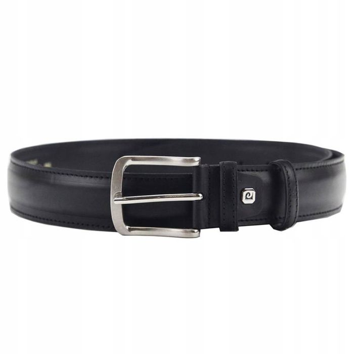 skórzany pasek męski z klasyczną klamrą - pierre cardin 100