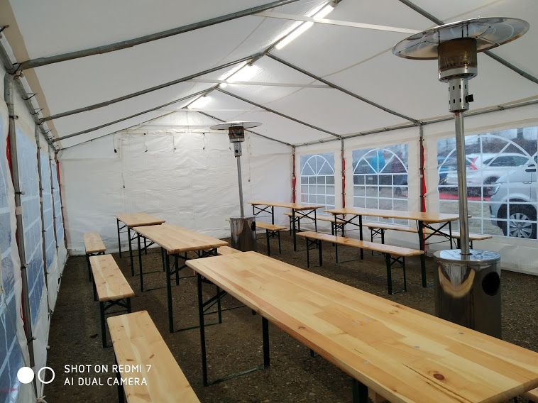 Krzesła konferencyjne wynajem stoły komplety biesiadne namioty
