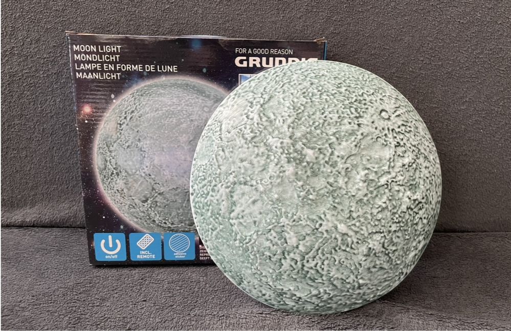 Lampa nocna Kinkiet Księżyc MOON z pilotem GRUNDIG