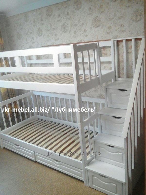 Двухъярусная деревянная кровать Анта, двоярусне (двоповерхове)ліжко