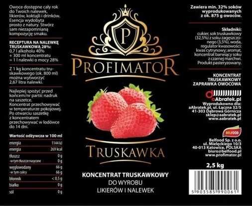 Koncentrat Profimator TRUSKAWKA 2,5kg