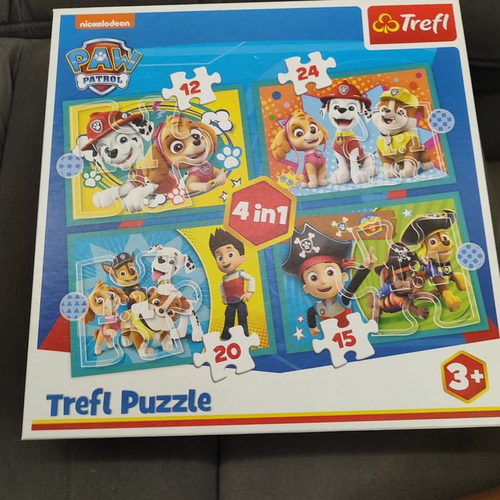 Puzzle firmy Trefl Psi Patrol 4w1, 3+ stan idealny