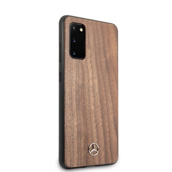 Etui Mercedes-Benz Wood Line Walnut do Samsung Galaxy S20