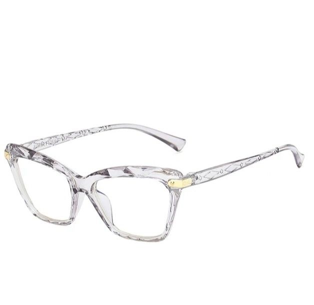 Okulary transparentne damskie korekcyjne +2.25 optyk NOWE