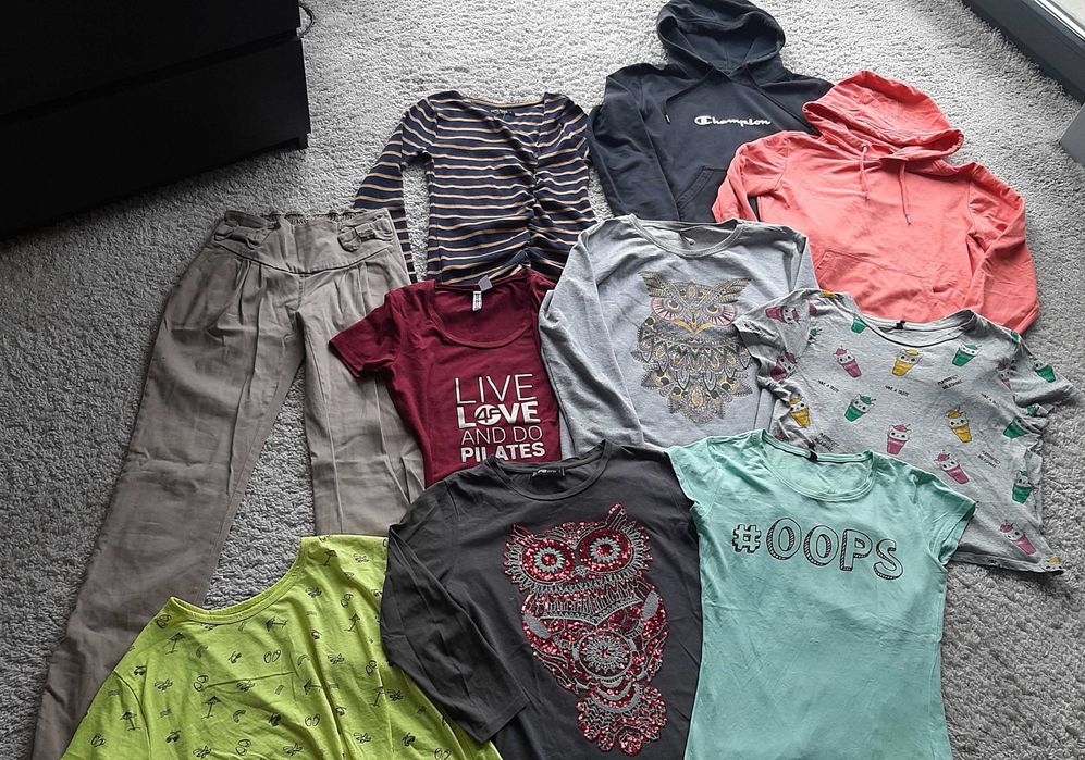 Paka ubrań damska S M champion sinsay fb h&m sowa