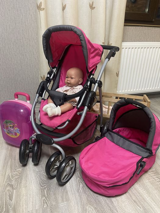 Лялька Antonio Juan Іспанія ОРИГІНАЛ. Коляска, речі, кроватка.