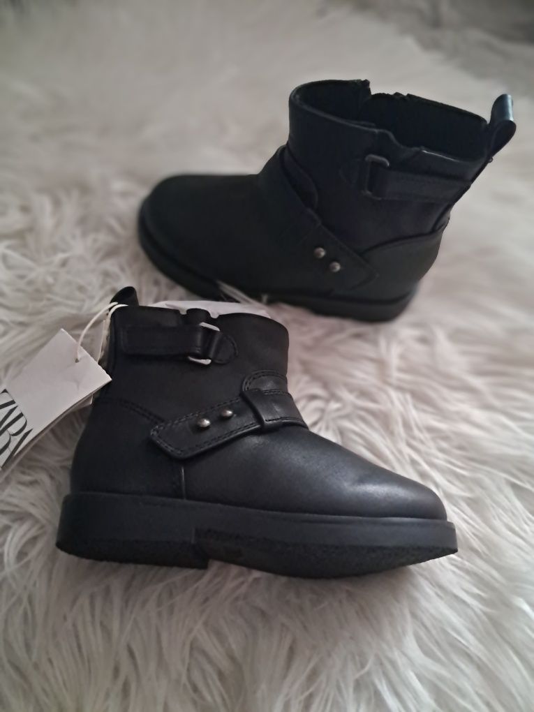 Zara nowe skórzane botki rozm. 24
