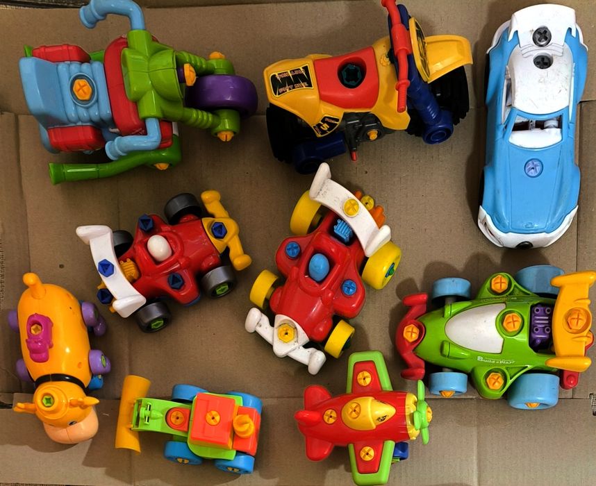 Конструктор с отверткой мотоцикл «Чоппер» Toys Plast и гоночная машина