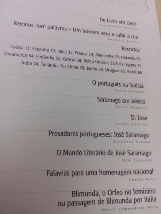 Revista Camões: José Saramago.