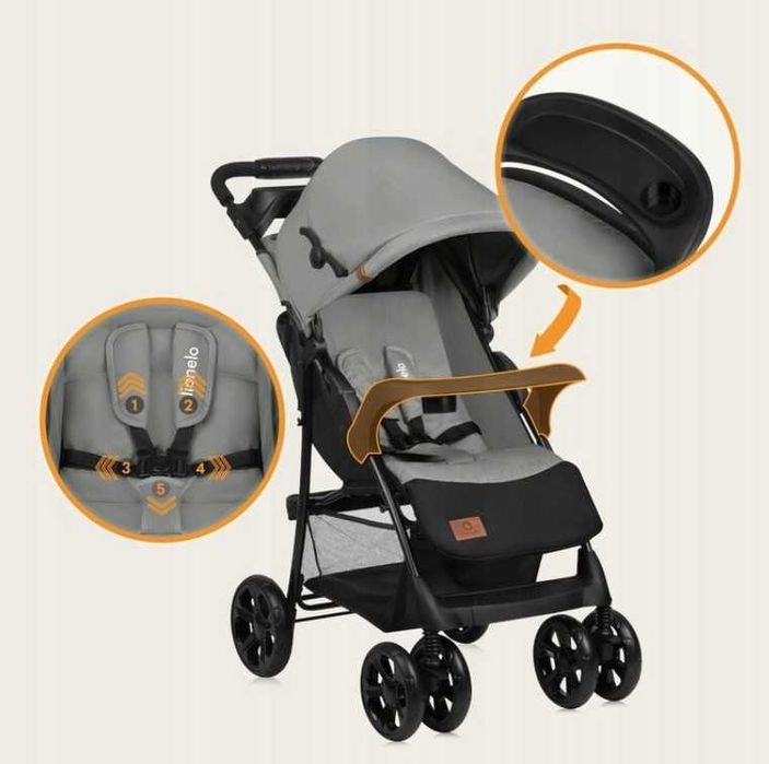 WÓZEK Spacerowy Spacerówka LEKKI Składany Duże Koła + TORBA