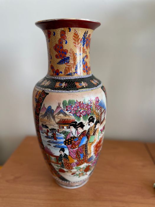 Wazon ceramiczny retro japoński duży