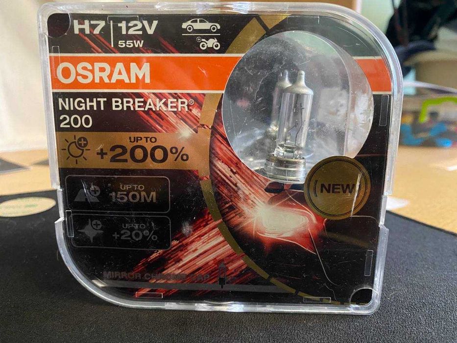 Лампы автомобильные H7 Osram Night Breaker +200 % (ціна за 2шт)
