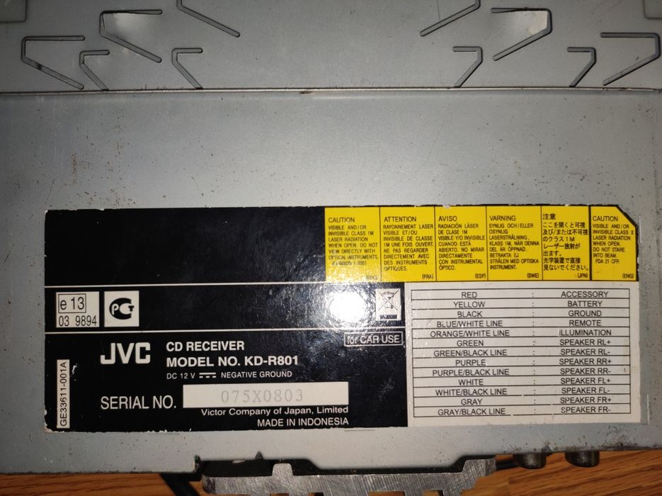 Автомагнітола JVC KD-R801