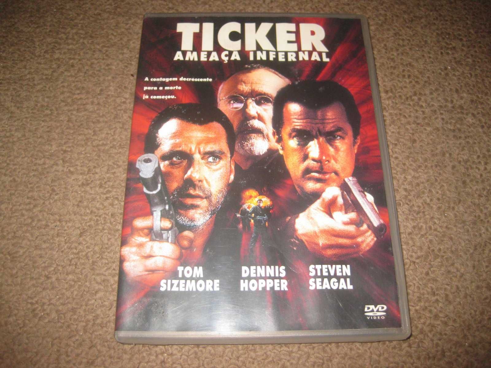 DVD "Ticker - Ameaça Infernal com Steven Seagal/Raro!