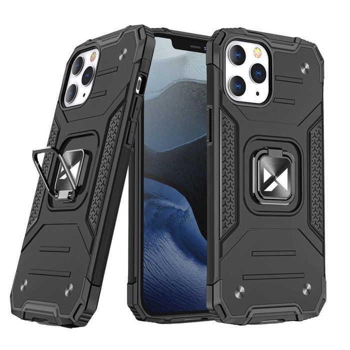 Wozinsky Ring Armor etui iPhone 14 Pro Max hybrydowy pokrowiec czarny