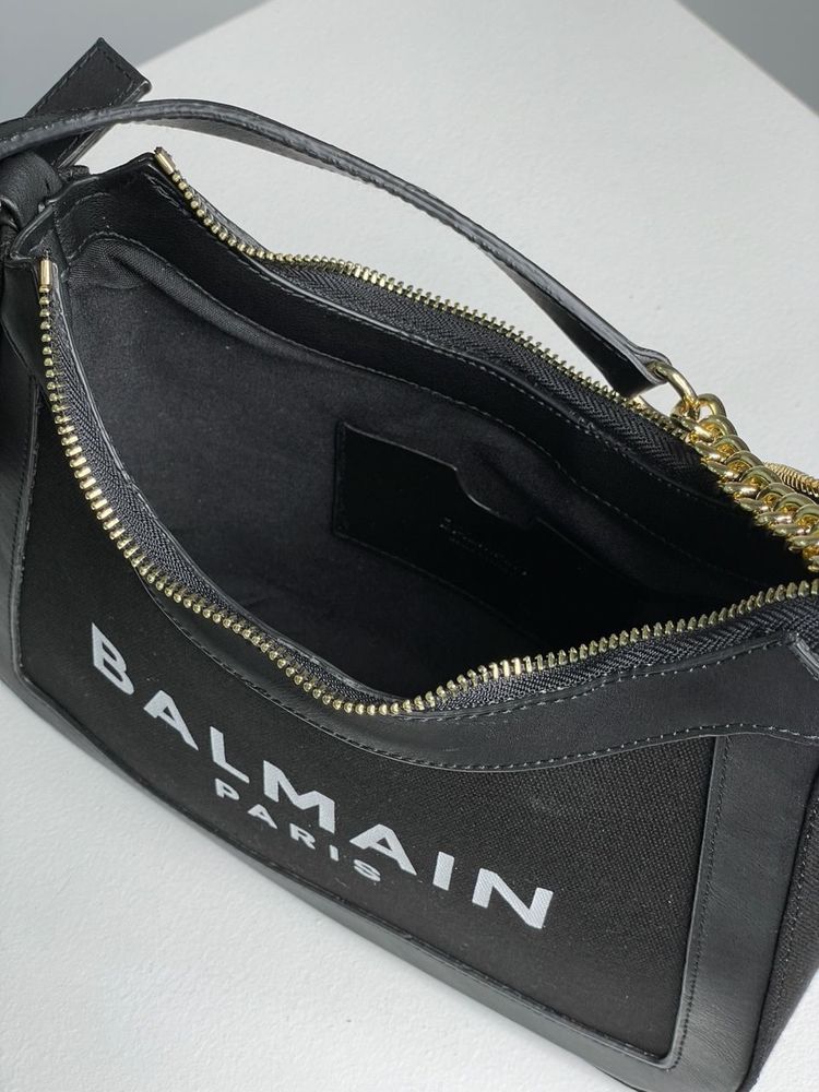 Torebka Balmain b-army canvas total black