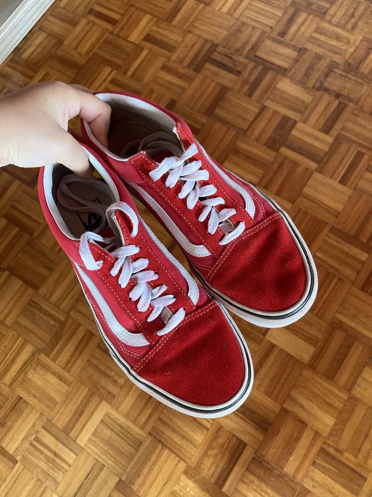 Vans vermelhos de plataforma tamanho 39