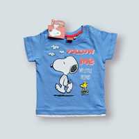 Bluzka krótki rękaw peanuts 80cm koszulka t-shirt