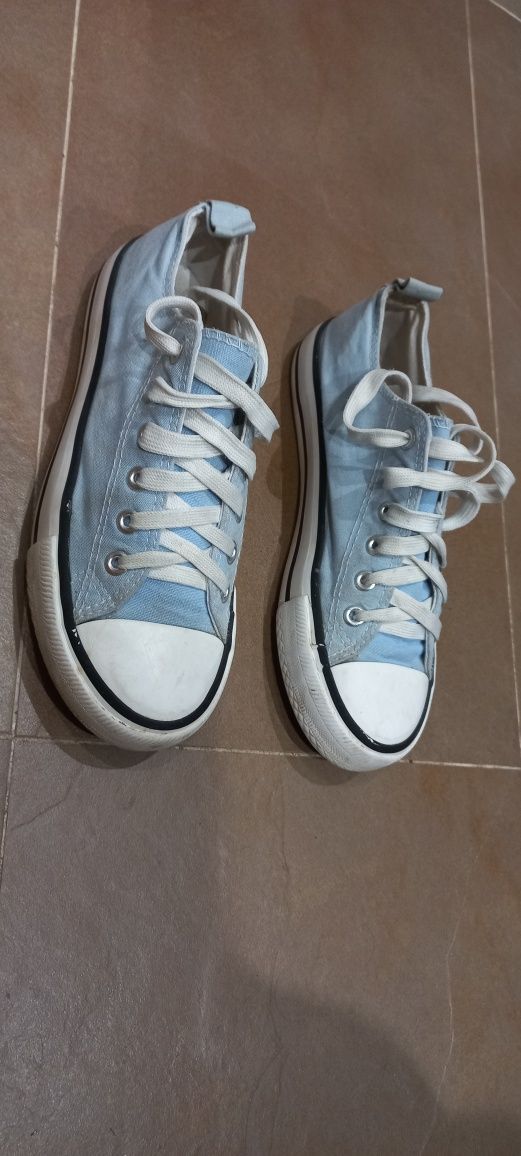 Tenis tipo All Star azul claro n°36