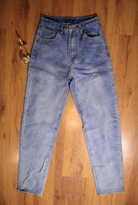 Spodnie Prettylittlething r. 36 damskie jeansowe nieb bawełniane