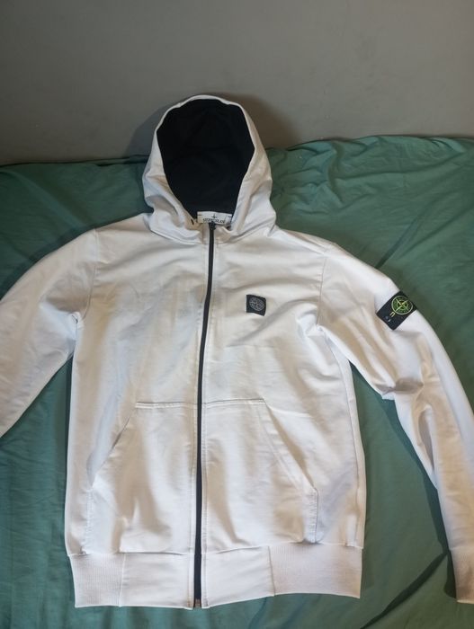 Оригінальна кофта Stone island у білому кольорі